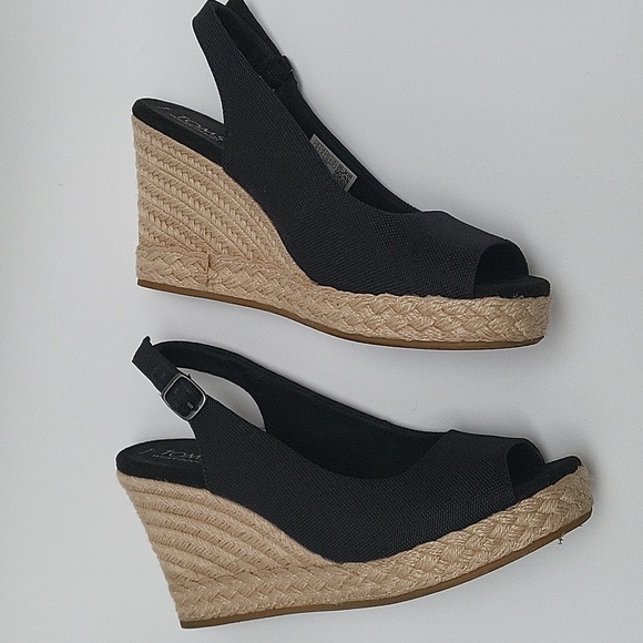 Toms | Slingback Espadrille Wedge Sandals - Picture 3 of 5